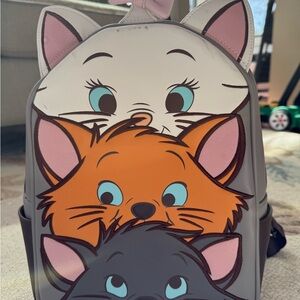 Loungefly Aristocats Backpack - Gray, Orange, Black